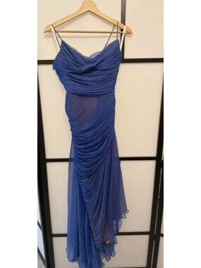 MARIA LUCIA HOHAN Lively Gown Amparo silk chiffon plisse Revolve FR34 US 2